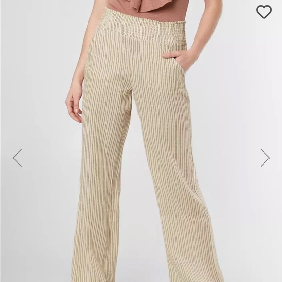 NWT! Billabong New Waves Wide Leg Beach Pant Stripe Medium Flowy Lightweight - Picture 2 of 16